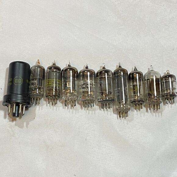Vintage Lot of 26 Electron Vacuum Tubes Radio AMP Audio Not Tested As Is - Picture 11 of 16